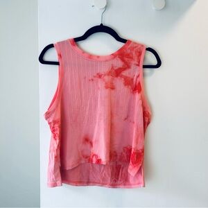 LULULEMON Train To Be Tank Pink Tie Dye 8